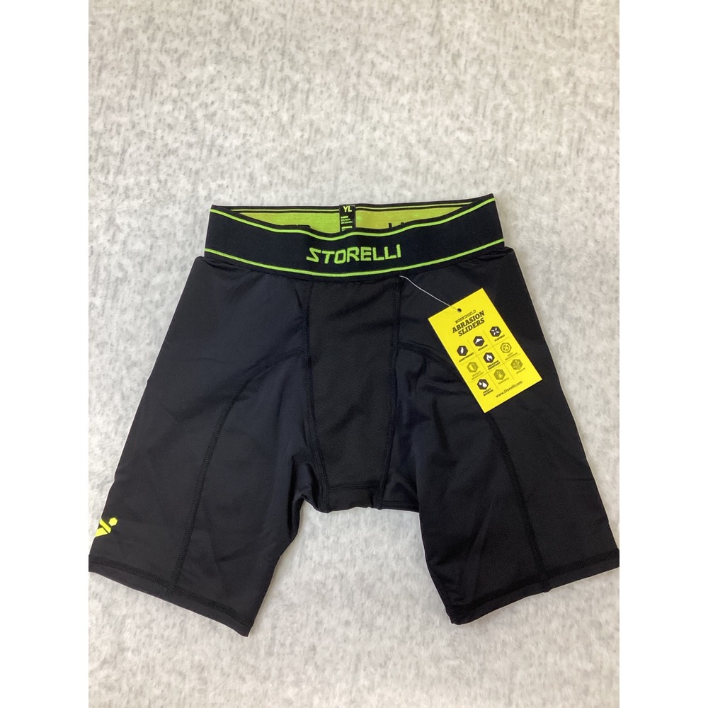 Storelli BodyShield Abrasion Sliders Youth Large Black Sliding CompressionShorts